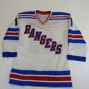 New York Rangers Jersey Mens Large White NHL Hockey Reeves 11 Mesh Practice